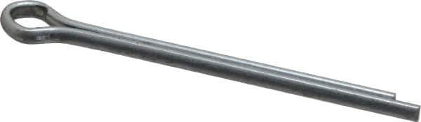 Made in USA - 3/16" Diam x 2-1/2" Long Extended Prong Cotter Pin - Grade 2, Zinc-Plated, Steel - Eagle Tool & Supply