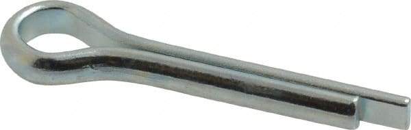Made in USA - 1/4" Diam x 1-1/4" Long Extended Prong Cotter Pin - Grade 2, Zinc-Plated, Steel - Eagle Tool & Supply