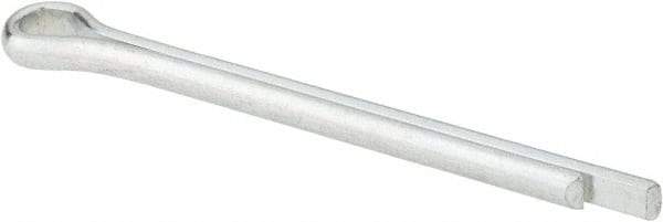 Made in USA - 1/4" Diam x 3" Long Extended Prong Cotter Pin - Grade 2, Zinc-Plated, Steel - Eagle Tool & Supply