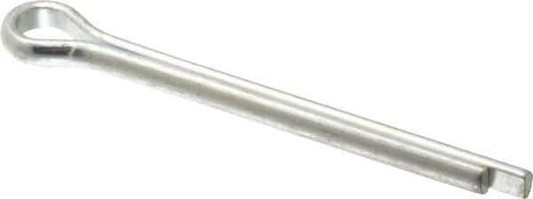 Made in USA - 3/8" Diam x 4" Long Extended Prong Cotter Pin - Grade 2, Zinc-Plated, Steel - Eagle Tool & Supply