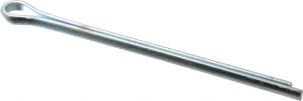Made in USA - 3/8" Diam x 6" Long Extended Prong Cotter Pin - Grade 2, Zinc-Plated, Steel - Eagle Tool & Supply