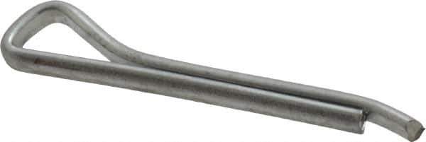 Made in USA - 1/8" Diam x 1" Long Hammerlock Cotter Pin - Grade 2, Zinc-Plated, Steel - Eagle Tool & Supply