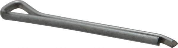 Made in USA - 1/8" Diam x 1-1/2" Long Hammerlock Cotter Pin - Grade 2, Zinc-Plated, Steel - Eagle Tool & Supply