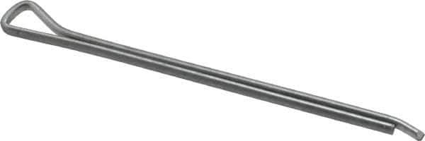 Made in USA - 1/8" Diam x 2" Long Hammerlock Cotter Pin - Grade 2, Zinc-Plated, Steel - Eagle Tool & Supply