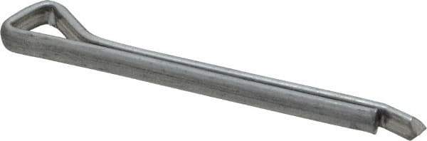 Made in USA - 3/16" Diam x 2" Long Hammerlock Cotter Pin - Grade 2, Zinc-Plated, Steel - Eagle Tool & Supply