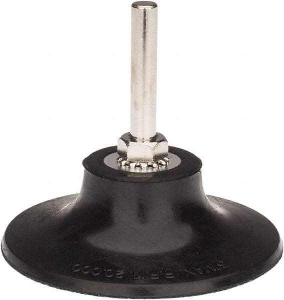 Tru-Maxx - 3" Diam Quick-Change Type R Disc Backing Pad - 1/4" Shank Diam, Soft Density, 20,000 RPM, Quick-Lok Compatible - Eagle Tool & Supply