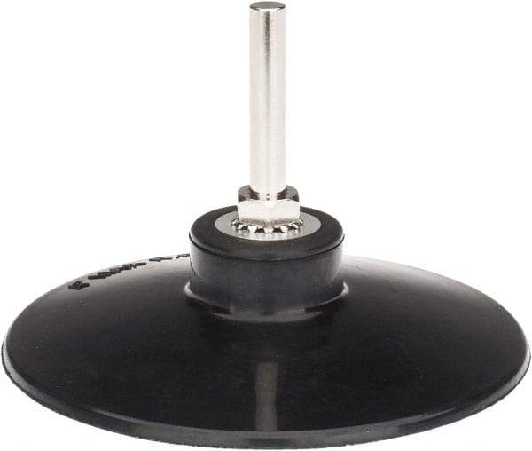 Tru-Maxx - 4" Diam Quick-Change Type R Disc Backing Pad - 1/4" Shank Diam, Medium Density, 10,000 RPM, Quick-Lok Compatible - Eagle Tool & Supply