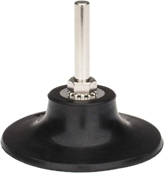 Tru-Maxx - 3" Diam Quick-Change Type R Disc Backing Pad - 1/4" Shank Diam, Medium Density, 20,000 RPM, Quick-Lok Compatible - Eagle Tool & Supply