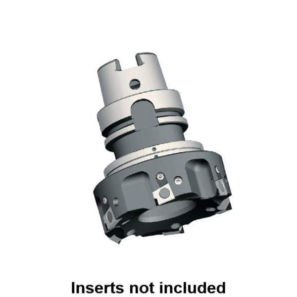 Kennametal - 3 Inserts, 50mm Cut Diam, 63mm Arbor Diam, 9.5mm Max Depth of Cut, Indexable Square-Shoulder Face Mill - 0/90° Lead Angle, 92mm High, BGHX 15L5... Insert Compatibility, Through Coolant, Series Fix-Perfect - Eagle Tool & Supply