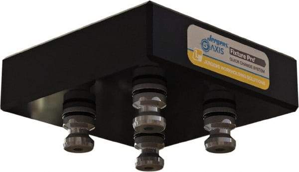 Jergens - 130mm Long x 130mm Wide x 130mm High Steel Fixture Plate - 130mm Plate Thickness - Eagle Tool & Supply