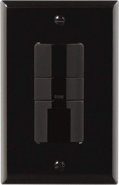 Cooper Wiring Devices - 450 Square Ft. Coverage, Infrared Occupancy Sensor Wall Switch - 600 at 120 V Incandescent, 600 at 120 V Fluorescent, 120 VAC, Black - Eagle Tool & Supply