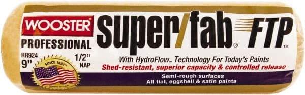 Wooster Brush - 1/2" Nap, 9" Wide Paint Roller - Semi-Rough Texture, Synthetic Knit - Eagle Tool & Supply