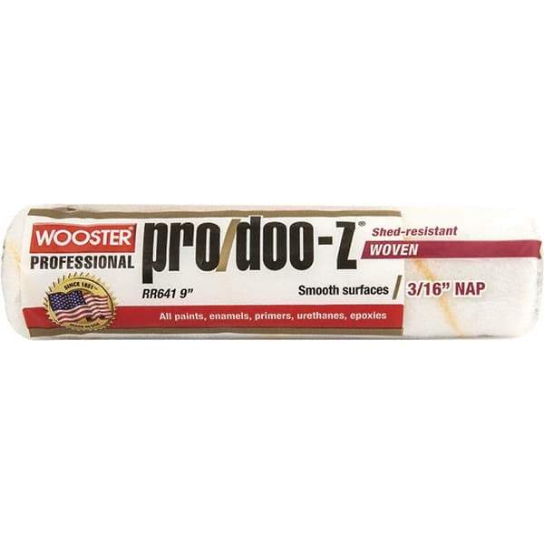 Wooster Brush - 3/16" Nap, 9" Wide Paint Roller - Smooth Texture, Woven - Eagle Tool & Supply