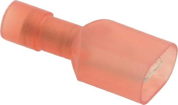 Thomas & Betts - 22 to 16 AWG, Nylon, Fully Insulated, Male Wire Disconnect - 1/4 Inch Wide Tab, Red, CSA Certified, RoHS Compliant, UL 94 V-2, UL File E9809, UL Listed - Eagle Tool & Supply