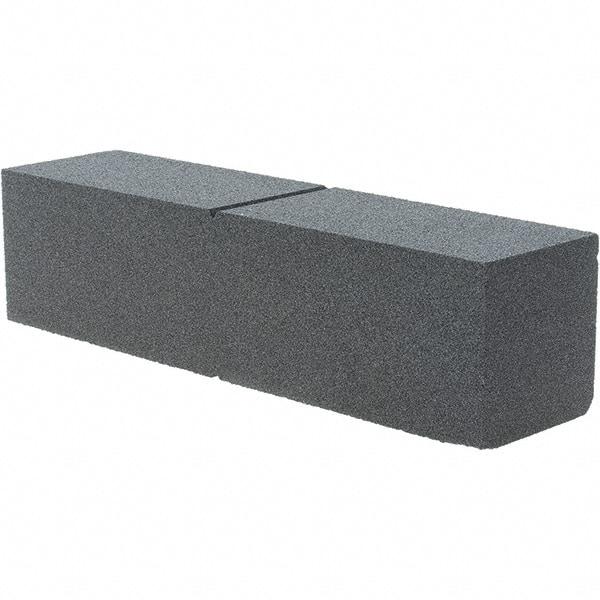 Made in USA - 80 Grit Silicon Carbide Rectangular Roughing Stone - Hard Grade, 2" Wide x 8" Long x 2" Thick - Eagle Tool & Supply