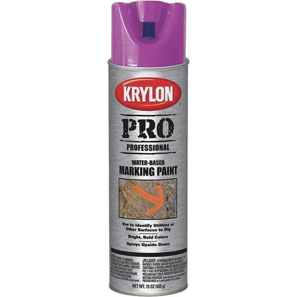 Krylon - 15 fl oz Purple Marking Paint - Water Base Formula - Eagle Tool & Supply