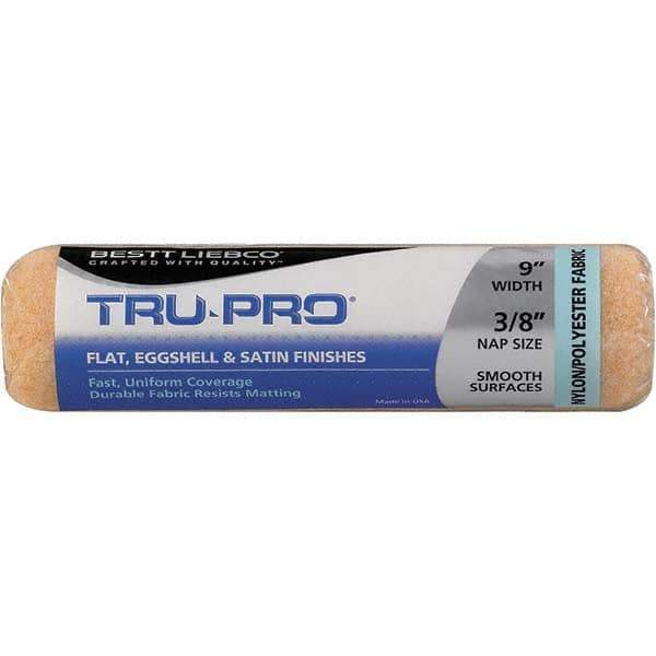 Bestt-Liebco - 3/8" Nap, 9" Wide Paint Roller Cover - Smooth Texture, Nylon & Polyester - Eagle Tool & Supply