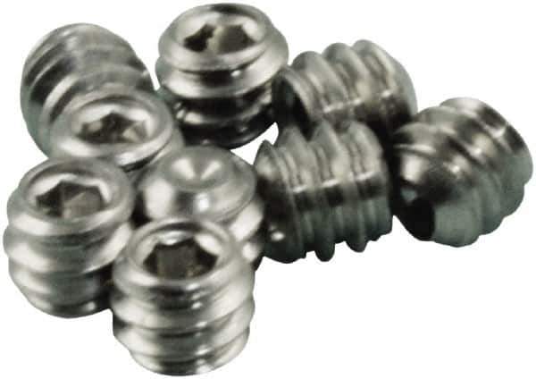 Acorn Engineering - #6-32, 1/8" Long, Flat Point Set Screw - Grade 18-8 Stainless Steel - Eagle Tool & Supply
