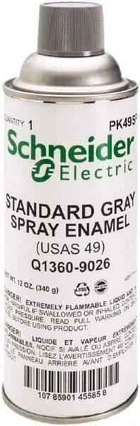 Square D - Gray, Flat, Enamel Spray Paint - Eagle Tool & Supply