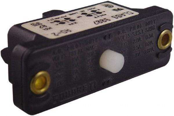 Square D - SPDT, NC/NO, 600 VAC, Screw Terminal, Plunger Actuator, General Purpose Limit Switch - 1 NEMA Rating, IP20 IPR Rating, Panel Mount, 0.69 Lb. Operating Force - Eagle Tool & Supply