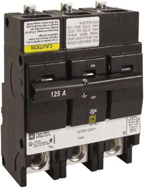 Square D - 100 Amp, 240 VAC, 3 Pole, Bolt On Miniature Circuit Breaker - 4-2/0 AWG - Eagle Tool & Supply