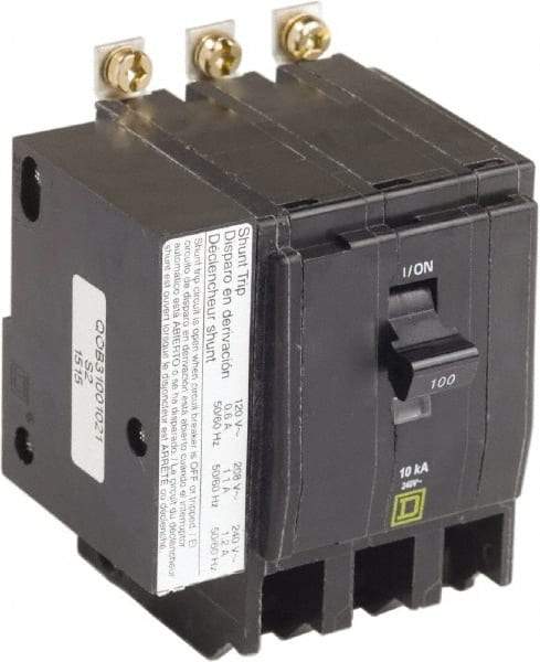 Square D - 100 Amp, 240 VAC, 3 Pole, Bolt On Miniature Circuit Breaker - 4-2/0 AWG - Eagle Tool & Supply