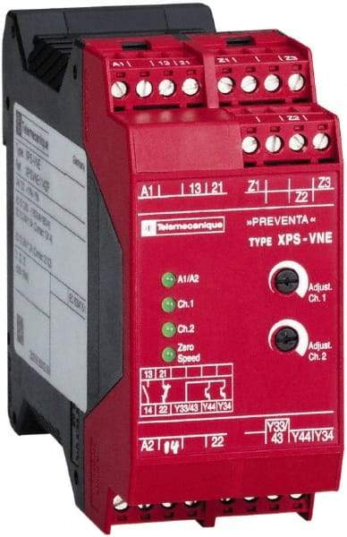 Schneider Electric - 24 VDC, Electromechanical & Solid State Screw Clamp General Purpose Relay - 2.5 Amp at 24 VDC, 45mm Wide x 99mm High x 114mm Deep - Eagle Tool & Supply