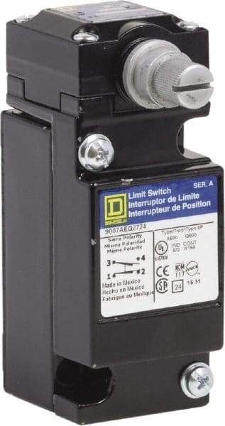 Square D - SPDT, NC/NO, 600 VAC, Screw Terminal, Roller Lever Actuator, General Purpose Limit Switch - 1, 2, 4, 6, 12, 13, 6P NEMA Rating, Surface Mount - Eagle Tool & Supply