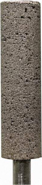 Tru-Maxx - 1/2" Head Diam x 1/2" Thickness, W189, Cylinder End, Zirconia Alumina Mounted Point - Brown, Coarse Grade, 36 Grit, 24,000 RPM - Eagle Tool & Supply
