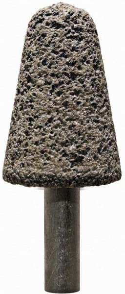 Tru-Maxx - 3/4" Head Diam x 3/4" Thickness, A5, Tree End, Zirconia Alumina Mounted Point - Brown, Coarse Grade, 36 Grit, 45,000 RPM - Eagle Tool & Supply