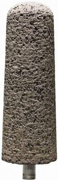 Tru-Maxx - 1" Head Diam x 1" Thickness, A3, Tree End, Zirconia Alumina Mounted Point - Brown, Coarse Grade, 36 Grit, 16,100 RPM - Eagle Tool & Supply