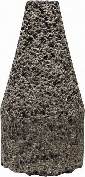 Tru-Maxx - Type 19, 1-1/2" Max Diam, 3" Head Thickness, 16 Grit Oval Cone - Zirconia Alumina, Coarse Grade, 3/8-24 Shank Thread - Eagle Tool & Supply