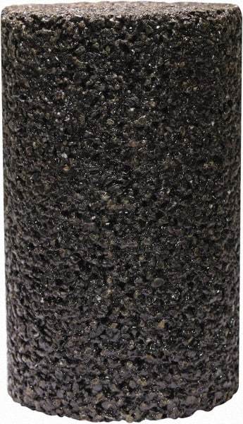 Tru-Maxx - Type 18, 1-1/2" Max Diam, 2-1/2" Head Thickness, 24 Grit Oval Cone - Zirconia Alumina, Coarse Grade, 3/8-24 Shank Thread - Eagle Tool & Supply