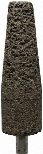 Tru-Maxx - 3/4" Head Diam x 2-1/2" Thickness, A1, Cone End, Zirconia Alumina Mounted Point - Brown, Coarse Grade, 24 Grit, 19,800 RPM - Eagle Tool & Supply