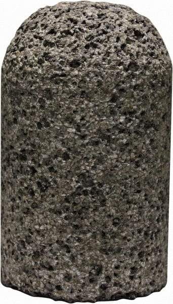 Tru-Maxx - Type 18, 1-1/2" Max Diam, 2-1/2" Head Thickness, 16 Grit Round Cone - Zirconia Alumina, Coarse Grade, 5/8-11 Shank Thread - Eagle Tool & Supply