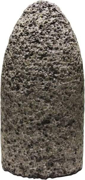 Tru-Maxx - Type 16, 1-1/2" Max Diam, 3" Head Thickness, 16 Grit Round Cone - Zirconia Alumina, Coarse Grade, 5/8-11 Shank Thread - Eagle Tool & Supply
