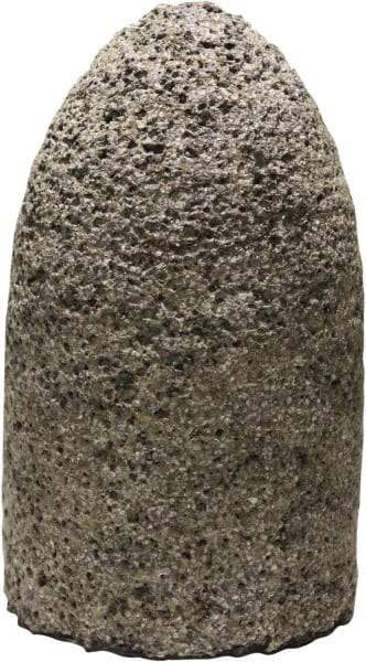 Tru-Maxx - Type 16, 1-1/2" Max Diam, 2-1/2" Head Thickness, 24 Grit Round Cone - Zirconia Alumina, Coarse Grade, 5/8-11 Shank Thread - Eagle Tool & Supply