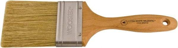 Wooster Brush - 2-1/2" Flat Hog Varnish Brush - 3-3/16" Bristle Length, 6-1/2" Maple Beavertail Handle - Eagle Tool & Supply