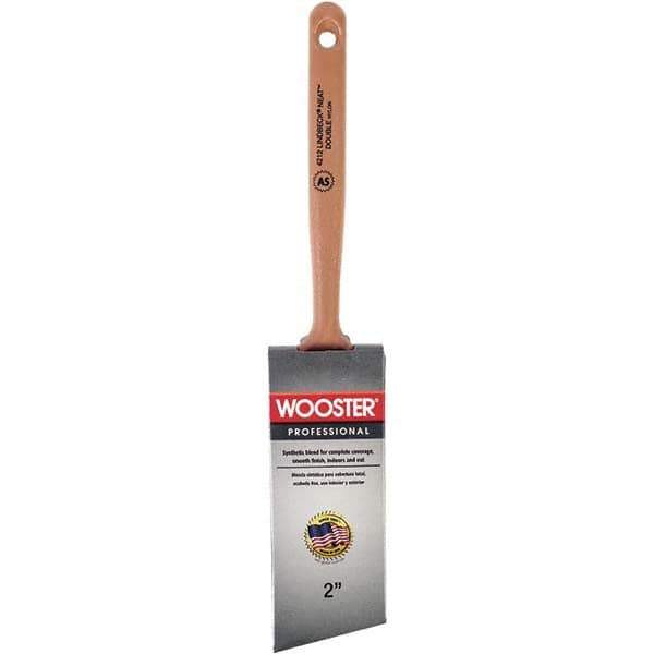 Wooster Brush - 2" Angled Synthetic Sash Brush - 2-11/16" Bristle Length, 7-7/8" Poly Foam Fluted Handle - Eagle Tool & Supply
