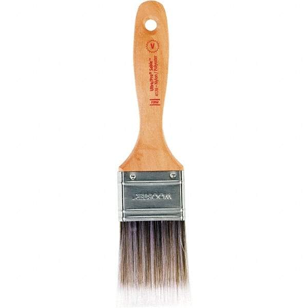 Wooster Brush - 2" Flat Nylon/Polyester Varnish Brush - 2-11/16" Bristle Length, 6-1/2" Maple Beavertail Handle - Eagle Tool & Supply