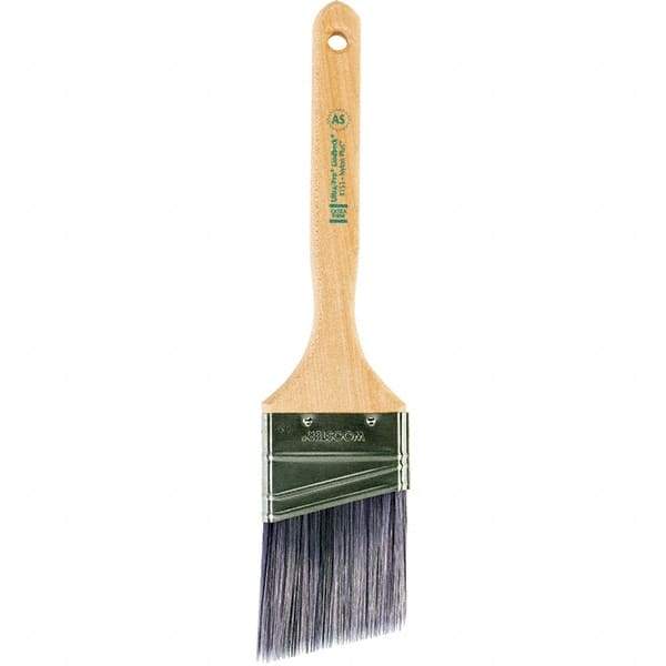 Wooster Brush - 2-1/2" Angled Synthetic Sash Brush - 2-15/16" Bristle Length, 7.88" Maple Fluted Handle - Eagle Tool & Supply