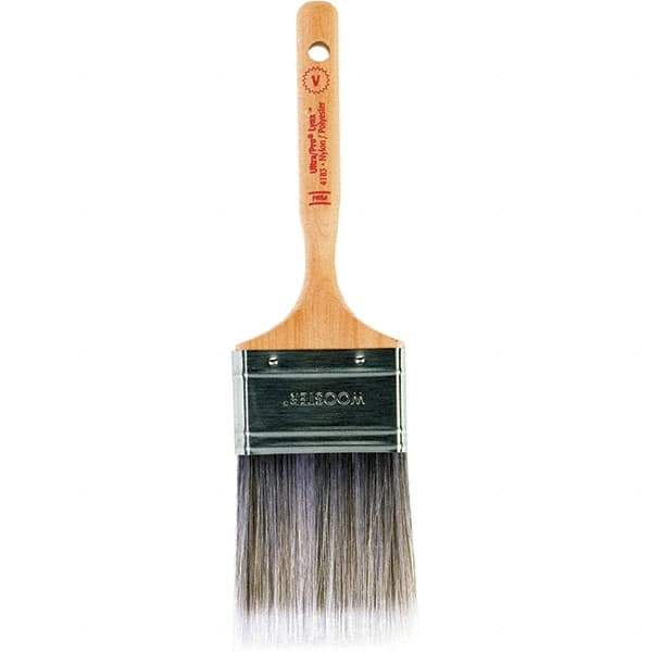 Wooster Brush - 2-1/2" Flat Nylon/Polyester Varnish Brush - 2-15/16" Bristle Length, 6-1/4" Maple Dowel Handle - Eagle Tool & Supply