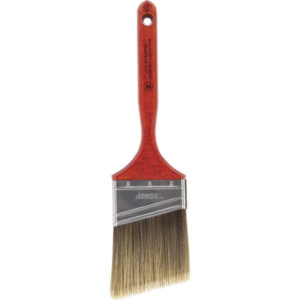 Wooster Brush - 3" Angled Nylon/Polyester Sash Brush - 3-3/16" Bristle Length, 7-3/16" Wood Fluted Handle - Eagle Tool & Supply
