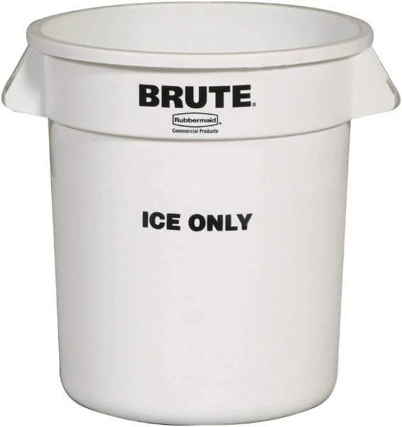 Rubbermaid - Round, White Polyethylene Food Storage Container - 17.1" High x 15.6" Wide - Eagle Tool & Supply