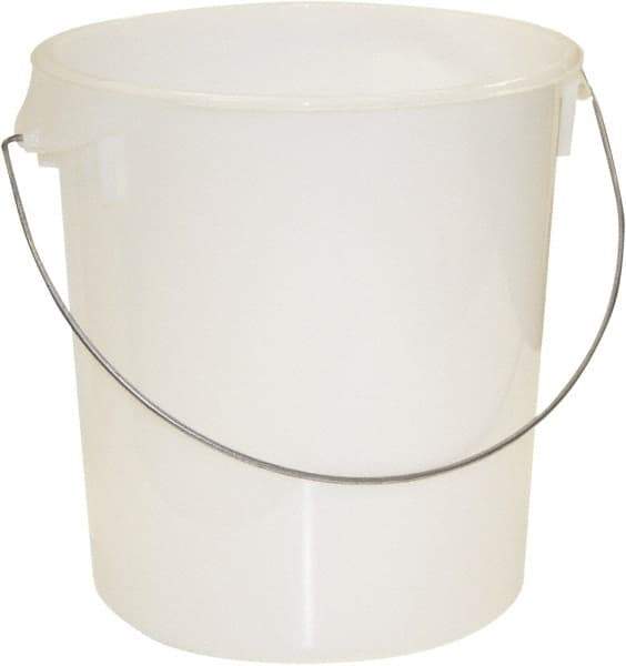 Rubbermaid - Round, White Polyethylene Food Storage Container - 14" High x 13.1" Wide - Eagle Tool & Supply