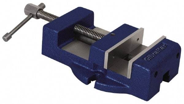 Gibraltar - 4-1/2" Jaw Width, 4" Jaw Opening Capacity, Horizontal Stationary Machine Vise - Manual Operation, 1 Station, 11-1/2" Long x 2-3/8" High x 1-1/4" Deep, 1-1/4" Jaw Height - Eagle Tool & Supply