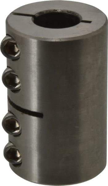 Climax Metal Products - 1/2" Inside x 1-1/8" Outside Diam, One Piece Split Clamping Collar - 1-3/4" Long - Eagle Tool & Supply