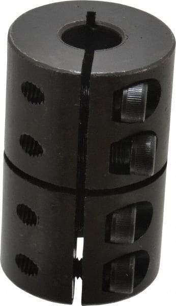 Climax Metal Products - 10mm Inside x 29mm Outside Diam, Metric One Piece Clamping Rigid Coupling - 45mm Long - Eagle Tool & Supply
