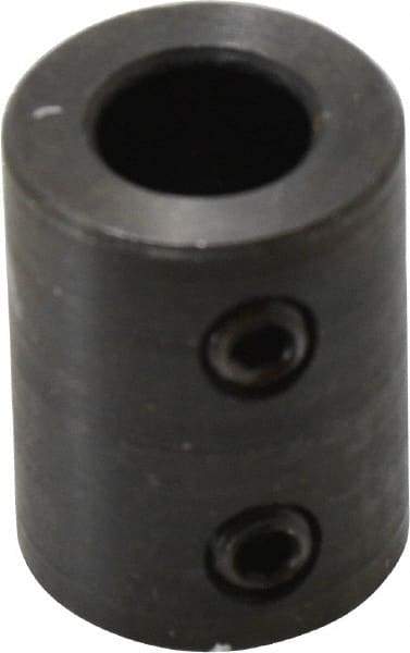 Climax Metal Products - 10mm Inside x 19mm Outside Diam, Metric Set Screw Rigid Coupling without Keyway - 20mm Long - Eagle Tool & Supply