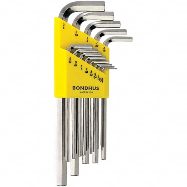 Bondhus - Hex Key Sets Tool Type: Hex Handle Type: L-Key Long Arm - Eagle Tool & Supply